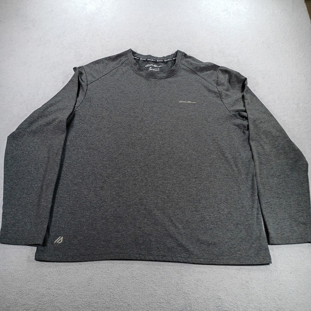 Eddie Bauer Mens Motion FreeDry Shirt Gray XL Long Sleeve Performance